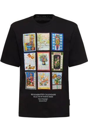 Marine Serre Bedrucktes T-shirt Aus Bio-baumwolljersey