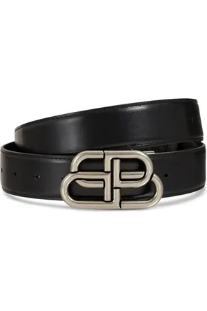 Balenciaga 1,3cm Breiter, Wendbarer Bb-ledergürtel
