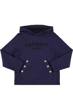 Balmain Sweatshirt Aus Baumwolle Mit Kapuze