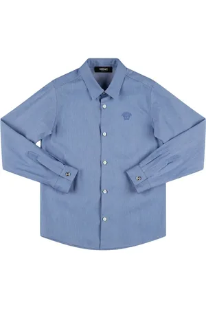 VERSACE Hemd Aus Baumwolldenim Mit Logo