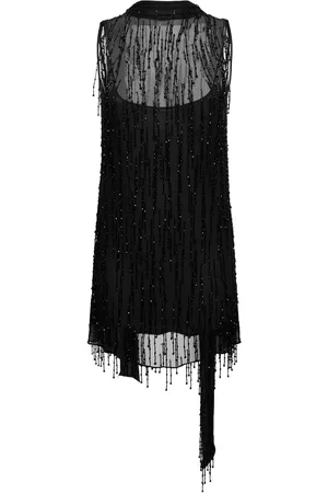 BLUMARINE Midikleid Aus Georgette Mit Kunstperlen