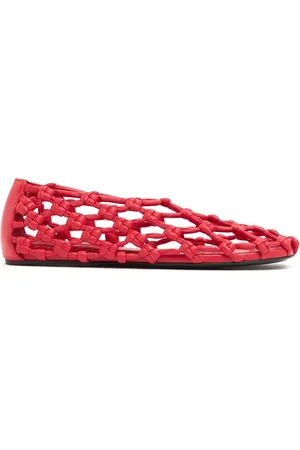 Jil Sander 10mm Hohe, Gewebte Lederballerinas