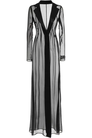 Dolce & Gabbana Sheer Silk Long Shirt Dress