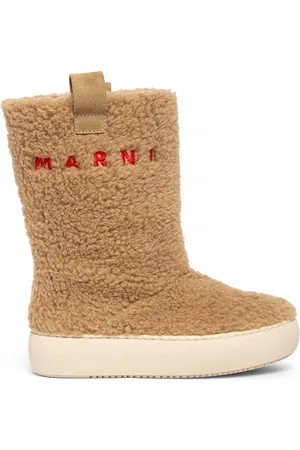 Marni Schneestiefel Aus Kunstpelz Mit Logo