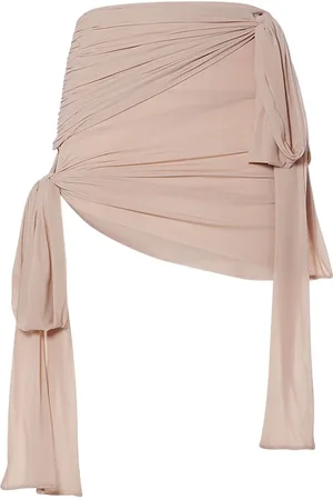 BLUMARINE Drapierter Minirock Aus Jersey Mit Schleife