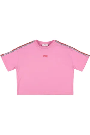 Msgm Besticktes T-shirt Aus Baumwolljersey