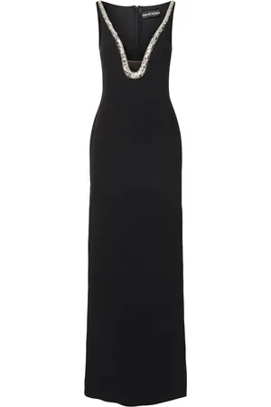 DAVID KOMA Abendkleid Aus Cady Mit Verzierung
