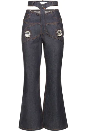 AREA Jeans Aus Raw-baumwolldenim „butterfly“