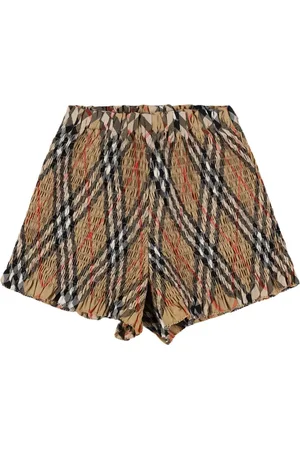 Burberry Karierte Shorts Aus Baumwollpopeline
