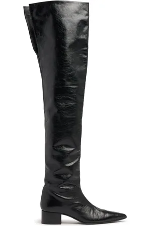 Khaite 40mm Hohe Overknee-stiefel Aus Leder „andee“