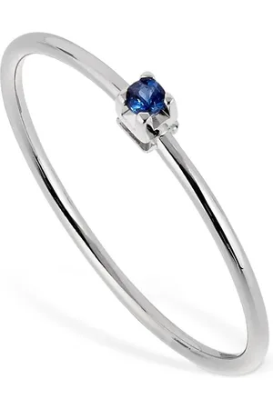 VANZI 18kt Ring Aus Weißgold Mit Saphir