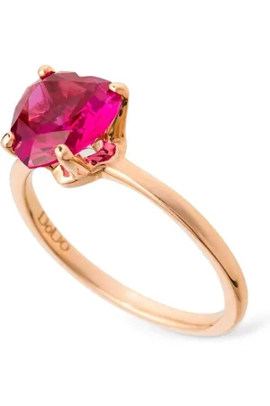 Dodo 9kt Rotgold-ring Mit Synthetischem Rubin