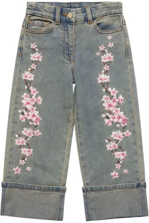 MONNALISA Jeans Aus Baumwolldenim Mit Stickerei