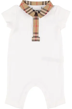 Burberry Polostrampler Aus Baumwolle Mit Karobesatz