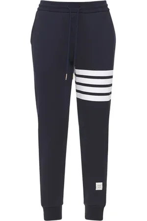 Thom Browne Trainingshose Aus Baumwolle Mit Intarsienstreifen