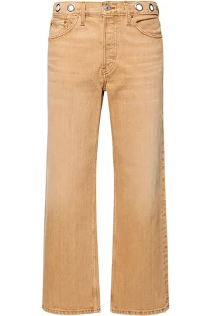 RE/DONE Gerade Jeans Aus Denim Mit Metallösen