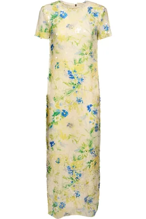 Msgm Langärmeliges Midikleid Mit Paillettenbesatz