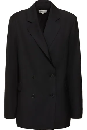Loulou Studio Zweireihiger Blazer Aus Wolle „donau“
