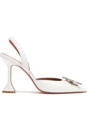 Amina Muaddi 95mm Hohe Slingback-pumps Aus Leder „begum“
