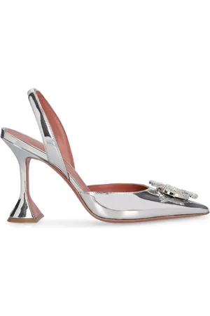 Amina Muaddi 95mm Hohe Pumps Aus Leder „begum“