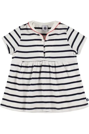 Petit Bateau Gestreiftes Kleid Aus Baumwolljersey