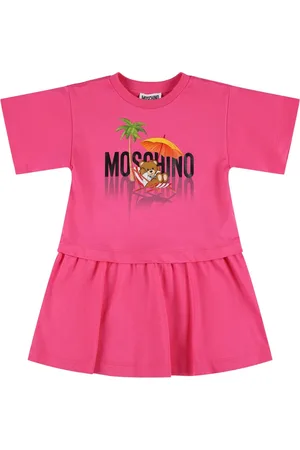 Moschino Kleid Aus Baumwollfleece Mit Druck