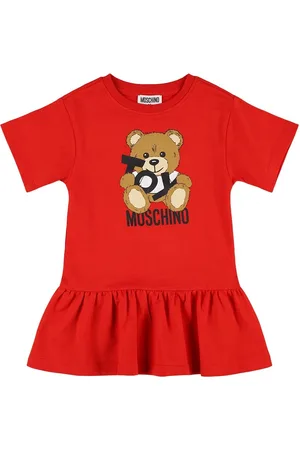Moschino Kleid Aus Baumwollfleece Mit Druck