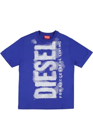 Diesel Washed Logo Print Cotton Jersey T-shirt