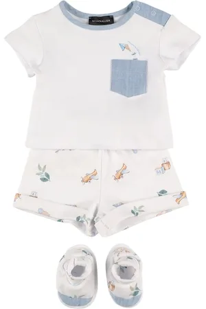 MONNALISA T-shirt, Shorts Und Socken Aus Baumwolljersey