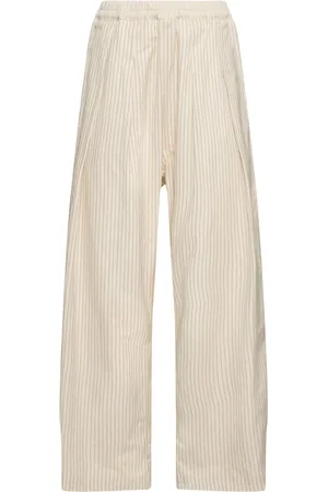 Maison Margiela Pinstripe Cotton Blend Twill Pants