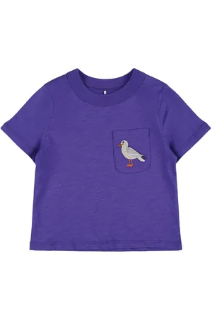 Mini Rodini Besticktes T-shirt Aus Baumwolljersey