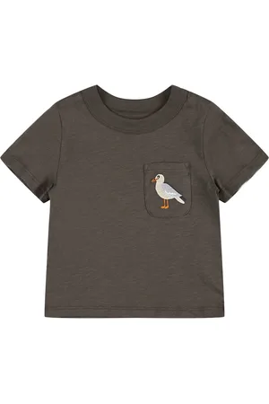 Mini Rodini Besticktes T-shirt Aus Baumwolljersey
