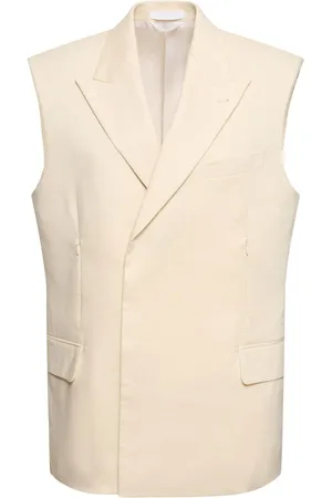 Helmut Lang Ärmelloser Blazer Aus Leinenmischung