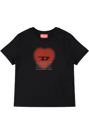 Diesel Bedrucktes T-shirt Aus Baumwolljersey