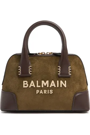 Balmain Handtasche Aus Wildleder „b-army Dome“