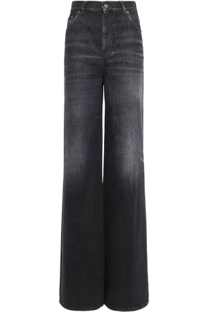 Chloé Cotton Denim High Rise Wide Jeans