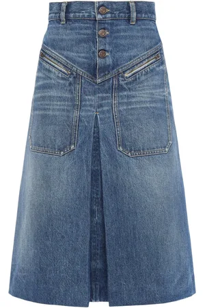 Chloé Cotton Denim Midi Skirt