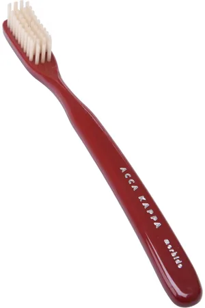 ACCA KAPPA Tooth Brush Vintage Medium Natural Bristles Red