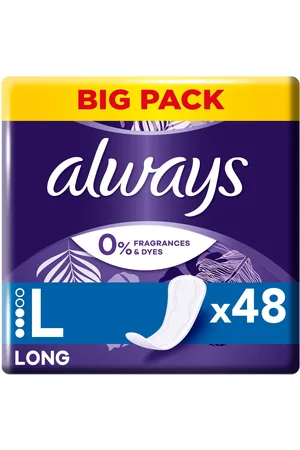Always Daily Protect Long Panty Liners 0 % Fragrances & Dyes