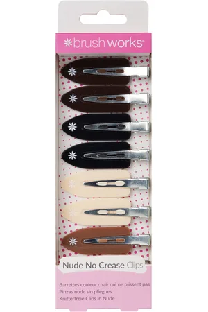 Brushworks Nude No Crease Hair Clips (Pack of 8)