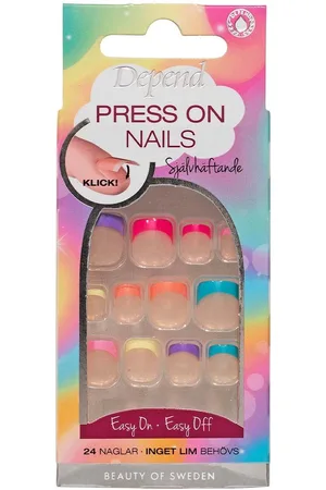 Depend Press On Nails Colourful Frenc