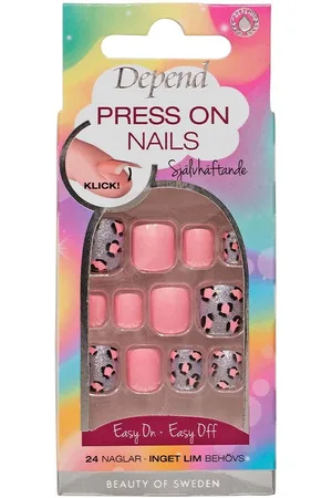 Depend Press On Nails Pink Leopard