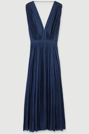 Maje Langes Plissiertes Kleid