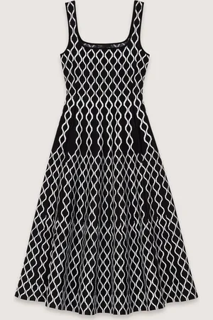 Maje Midikleid Aus Jacquard-strick