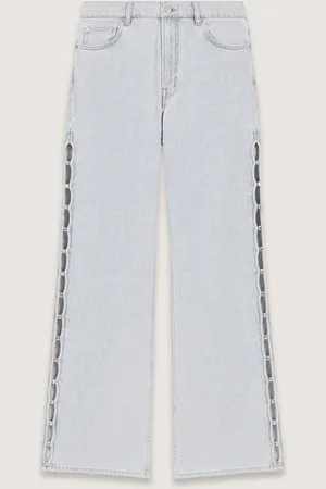 Maje Weite Jeans Mit Cut-outs Und Strass