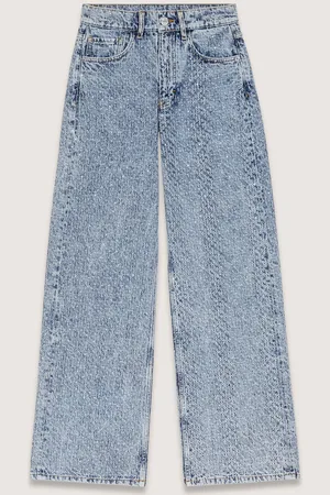 Maje Weite Jeans Mit Strassbesatz
