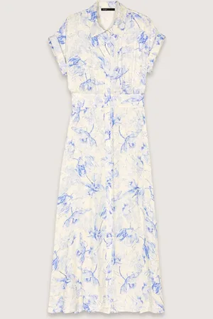 Maje Langes Bedrucktes Kleid