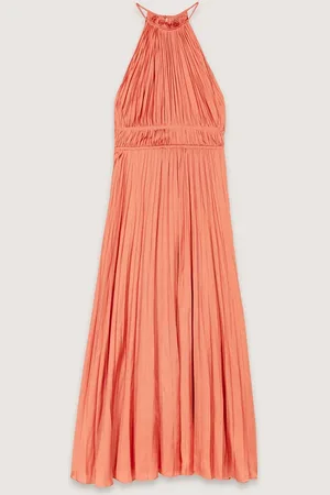 Maje Langes Plissiertes Kleid