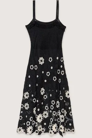 Maje Langes Häkelkleid Mit Blumenmuster
