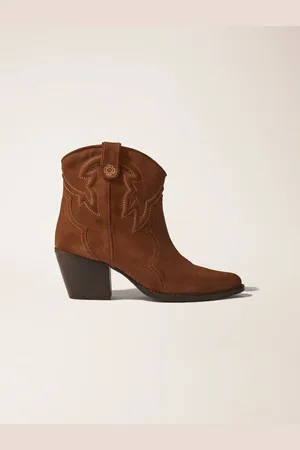 Maje Santiags Stiefeletten Veloursleder